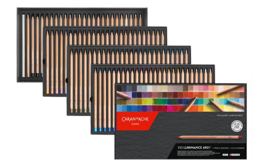 Caran d'Ache Luminance Pencils Set 100 + 2 Blenders - theartshop.com.au