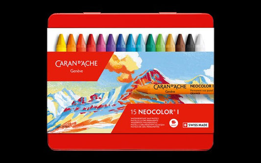 Caran d'Ache Neocolor I Tin 15 - theartshop.com.au