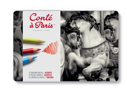 Conte Pastel Pencils Set 12 Assorted Colours - theartshop.com.au