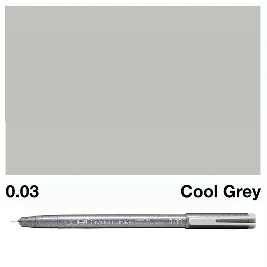 Cool Grey Copic Multi Liners 0.03mm - theartshop.com.au