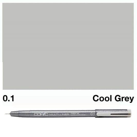 Cool Grey Copic Multi Liners 0.1mm - theartshop.com.au