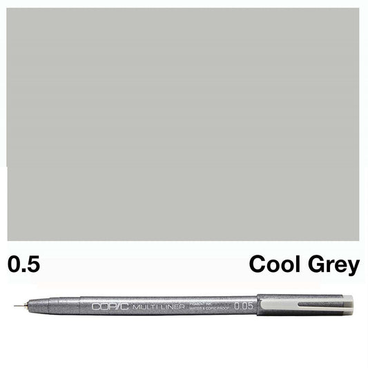 Cool Grey Copic Multi Liners 0.5mm - theartshop.com.au