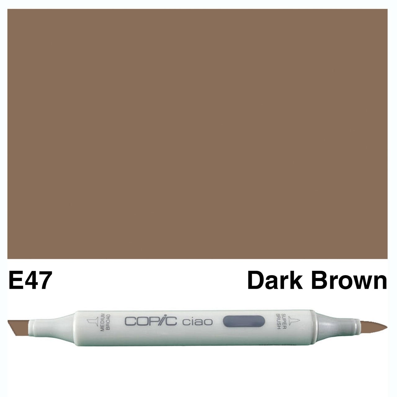 Copic Ciao E47 Dark Brown - theartshop.com.au