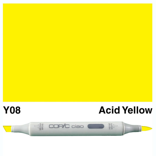 Copic Ciao Y08 Acid Yellow - theartshop.com.au