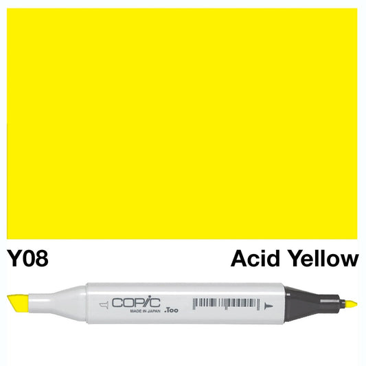 Copic Classic Marker Y08 Acid Yellow - theartshop.com.au