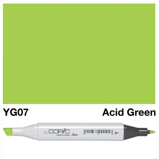 Copic Classic Marker YG07 Acid Green - theartshop.com.au