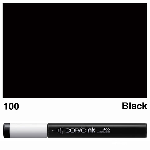 Copic Ink 12ml 100 Black - theartshop.com.au