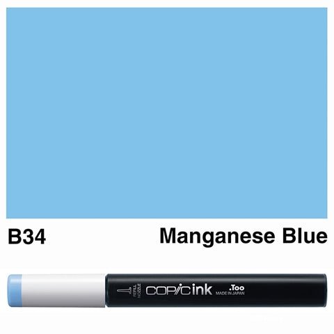 Copic Ink 12ml B34 Manganese Blue - theartshop.com.au