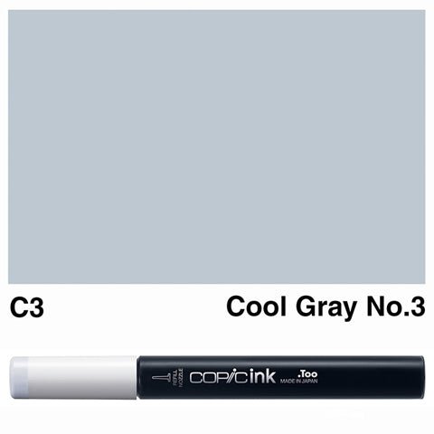 Copic Ink 12ml C3 Cool Gray No. - theartshop.com.au