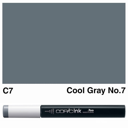 Copic Ink 12ml C7 Cool Gray No.7 - theartshop.com.au