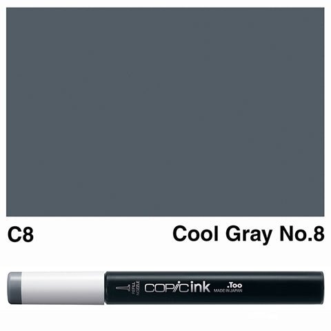 Copic Ink 12ml C8 Cool Gray No.8 - theartshop.com.au