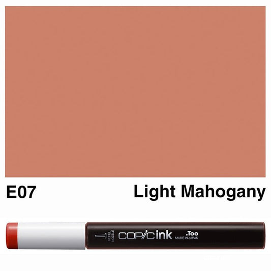 Copic Ink 12ml E07 Light Mahogany - theartshop.com.au