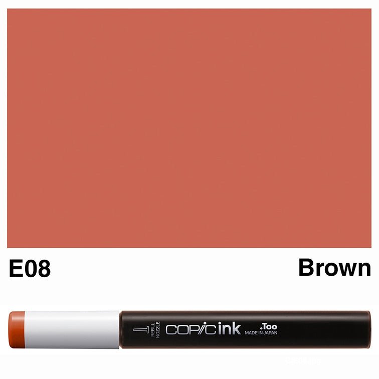 Copic Ink 12ml E08 Brown - theartshop.com.au