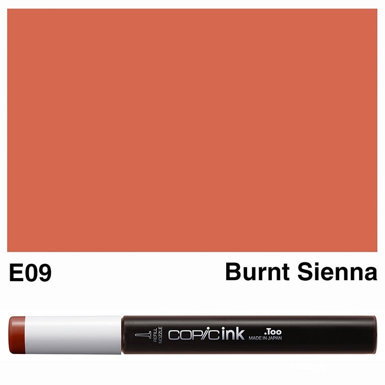 Copic Ink 12ml E09 Burnt Sienna - theartshop.com.au