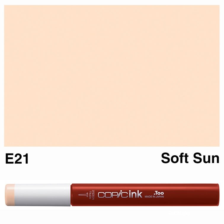 Copic Ink 12ml E21 Soft Sun - theartshop.com.au