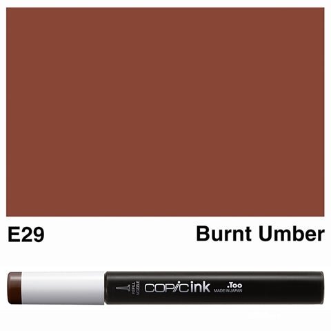 Copic Ink 12ml E29 Burnt Umber - theartshop.com.au