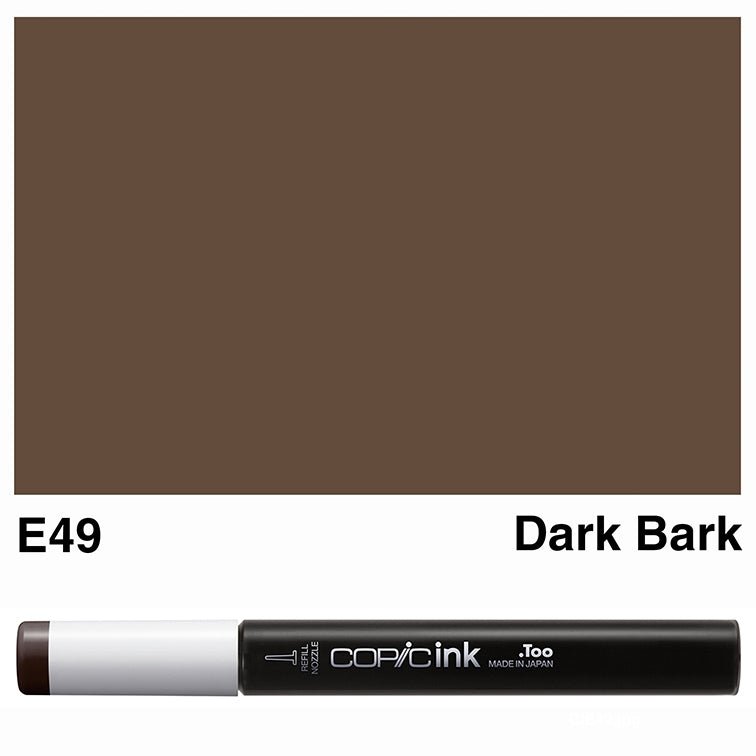 Copic Ink 12ml E49 Dark Bark - theartshop.com.au