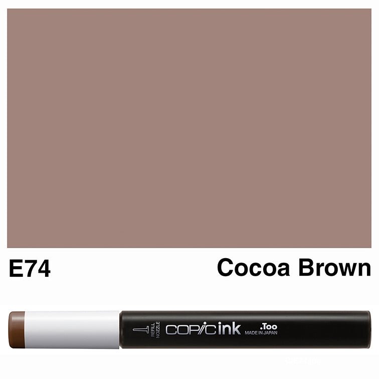 Copic Ink 12ml E74 Cocoa Brown - theartshop.com.au