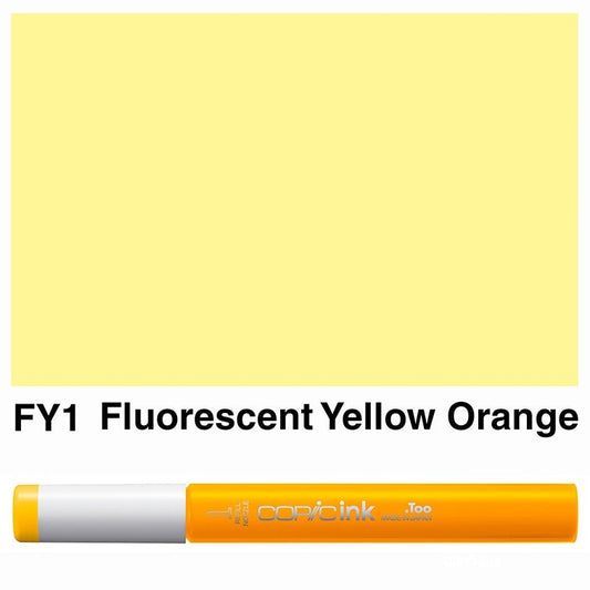 Copic Ink 12ml FY1 Fluorescent Yellow Orange - theartshop.com.au