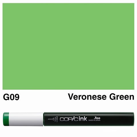 Copic Ink 12ml G09 Veronese Green - theartshop.com.au