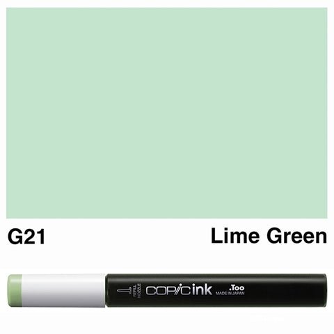 Copic Ink 12ml G21 Lime Green - theartshop.com.au