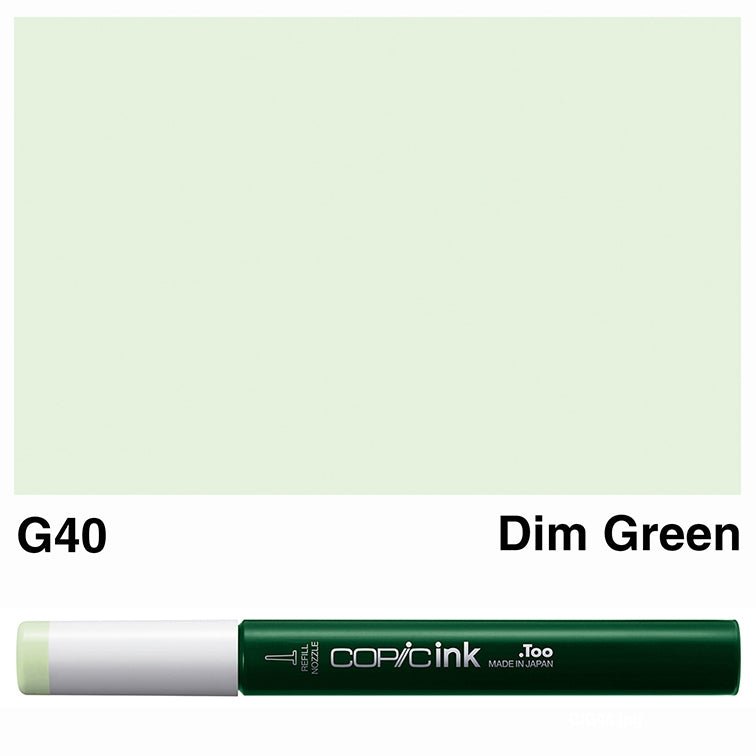 Copic Ink 12ml G40 Dim Green - theartshop.com.au