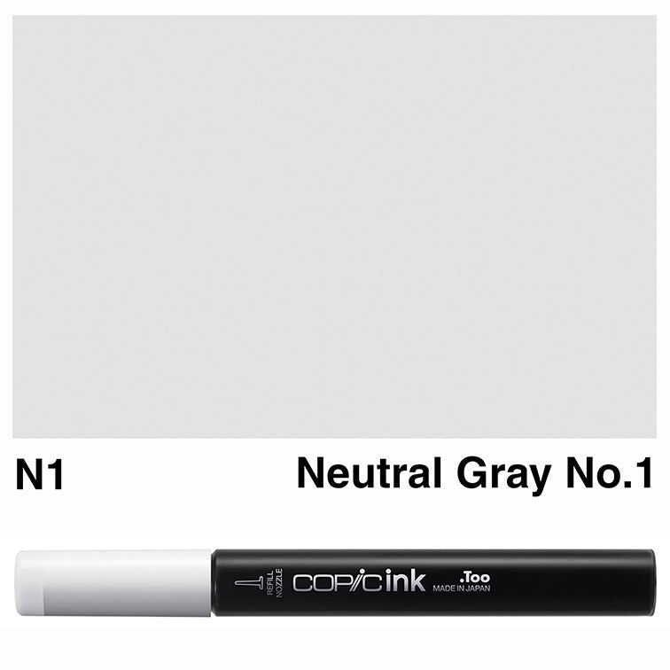Copic Ink 12ml N1 Neutral Gray No.1 - theartshop.com.au