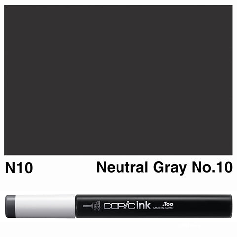 Copic Ink 12ml N10 Neutral Gray No.10 - theartshop.com.au