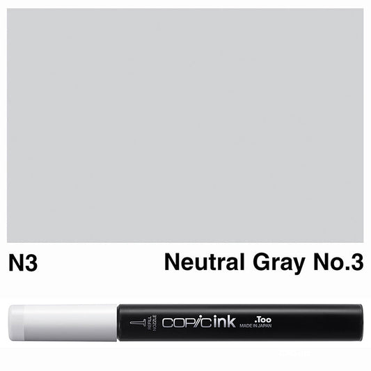 Copic Ink 12ml N3 Neutral Gray No.3 - theartshop.com.au