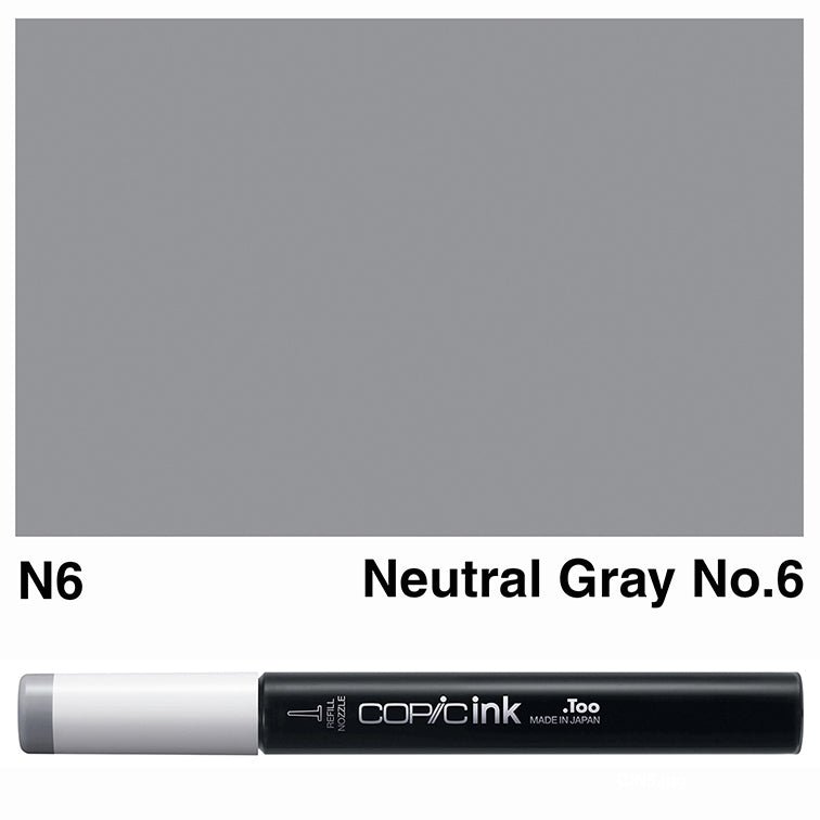 Copic Ink 12ml N6 Neutral Gray No.6 - theartshop.com.au