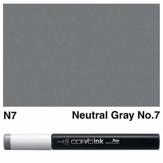 Copic Ink 12ml N7 Neutral Gray No.7 - theartshop.com.au