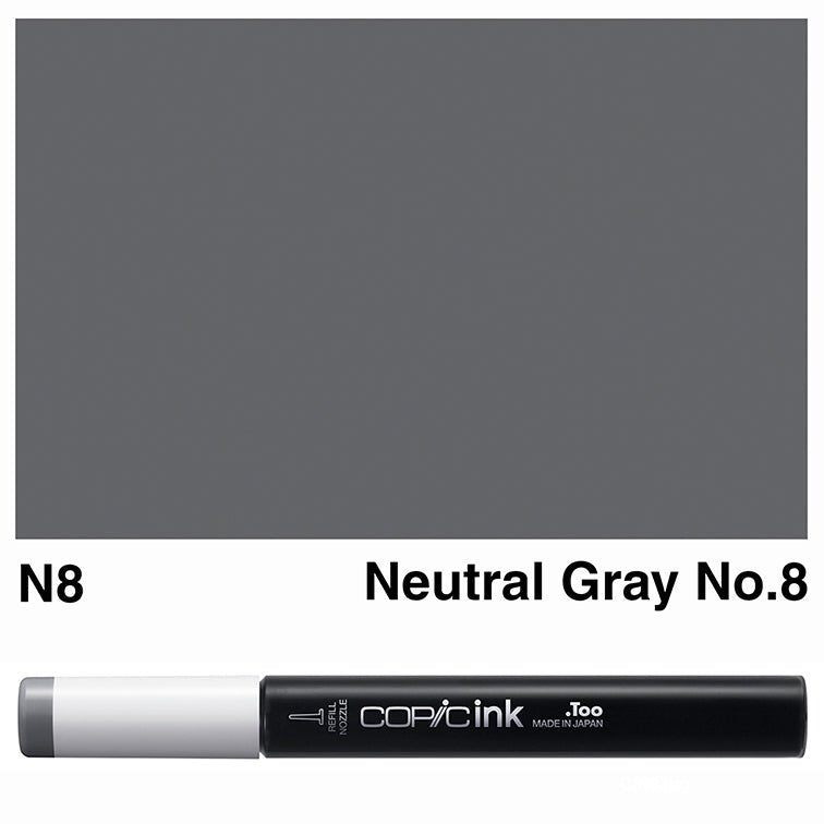 Copic Ink 12ml N8 Neutral Gray No.8 - theartshop.com.au