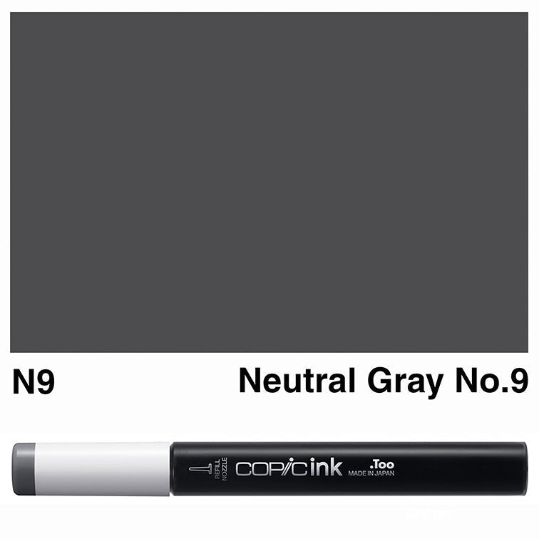 Copic Ink 12ml N9 Neutral Gray No.9 - theartshop.com.au