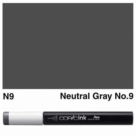 Copic Ink 12ml N9 Neutral Gray No.9 - theartshop.com.au