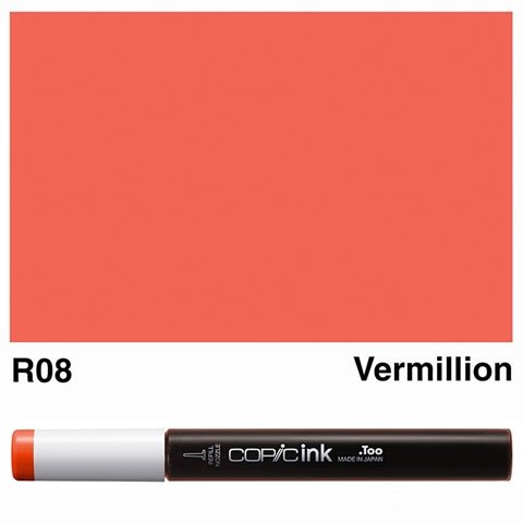 Copic Ink 12ml R08 Vermilion - theartshop.com.au