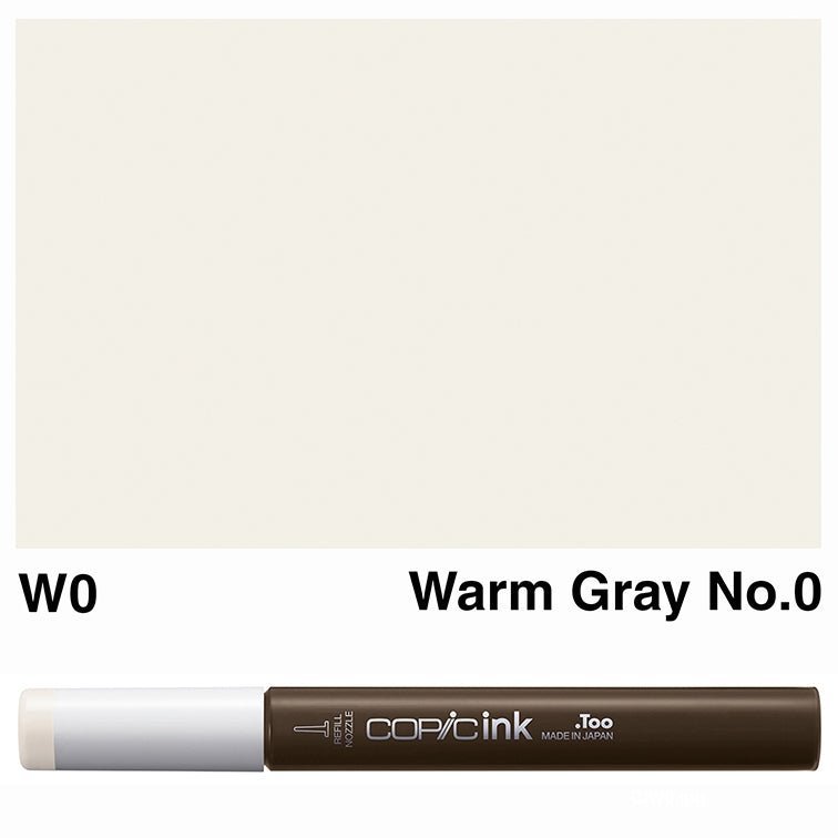 Copic Ink 12ml W0 Warm Grey No.0 - theartshop.com.au