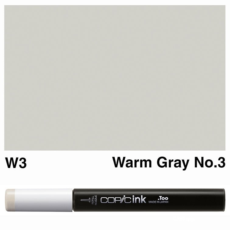 Copic Ink 12ml W3 Warm Grey No.3 - theartshop.com.au