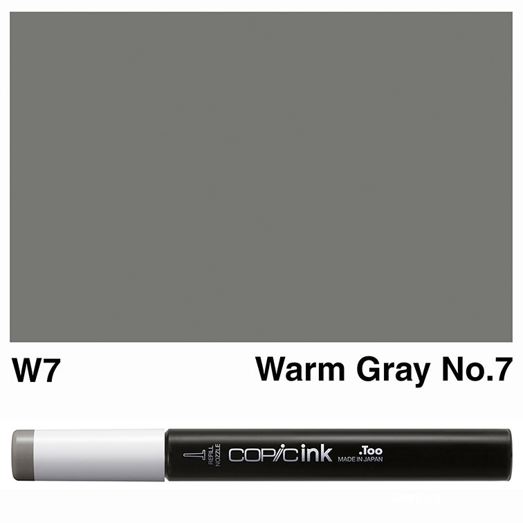 Copic Ink 12ml W7 Warm Grey No.7 - theartshop.com.au