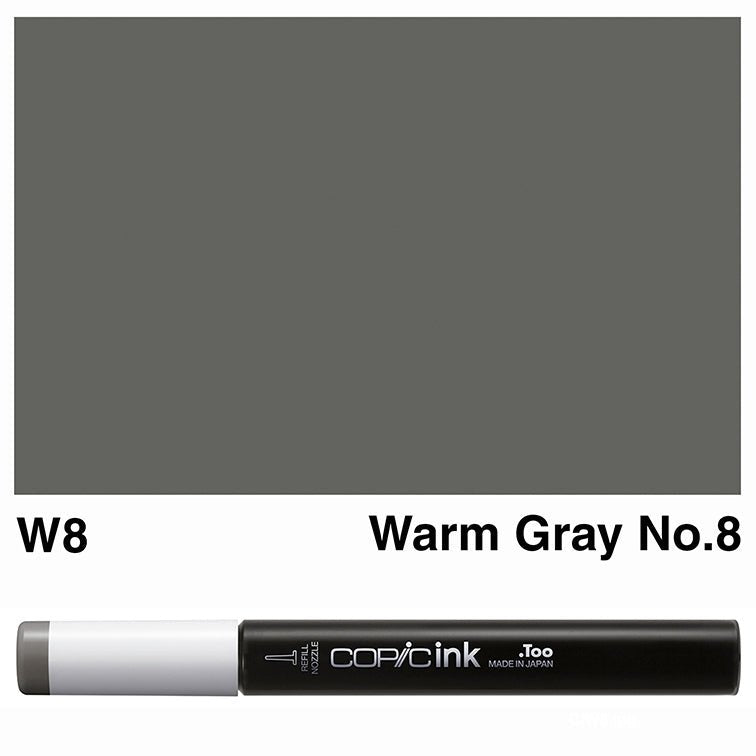 Copic Ink 12ml W8 Warm Grey No.8 - theartshop.com.au