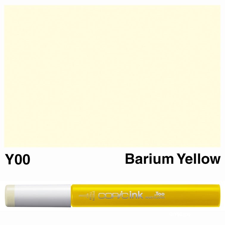 Copic Ink 12ml Y00 Barium Yellow - theartshop.com.au