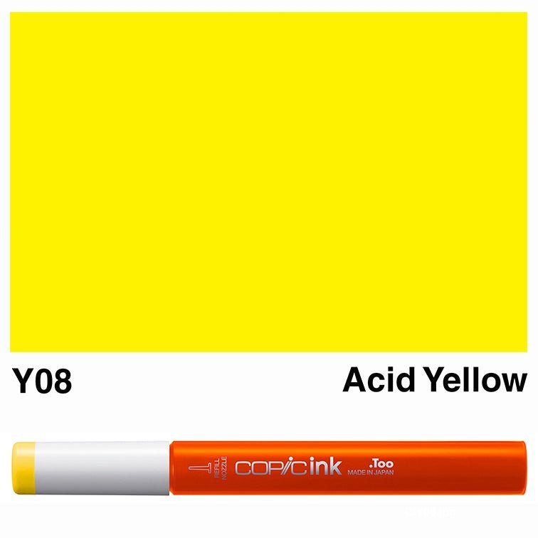 Copic Ink 12ml Y08 Acid Yellow - theartshop.com.au