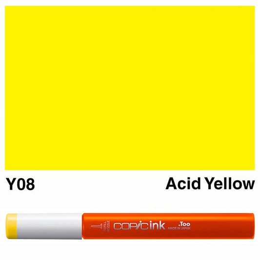 Copic Ink 12ml Y08 Acid Yellow - theartshop.com.au