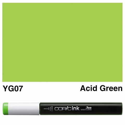 Copic Ink 12ml YG07 Acid Green - theartshop.com.au