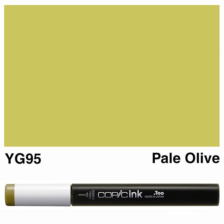 Copic Ink 12ml YG95 Pale Olive - theartshop.com.au