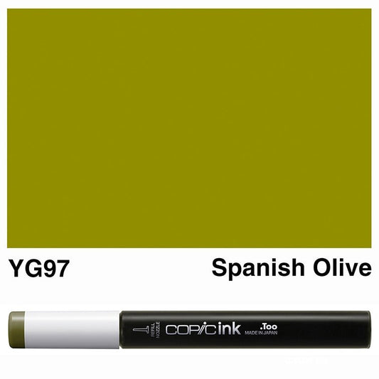 Copic Ink 12ml YG97 Spanish Olive - theartshop.com.au