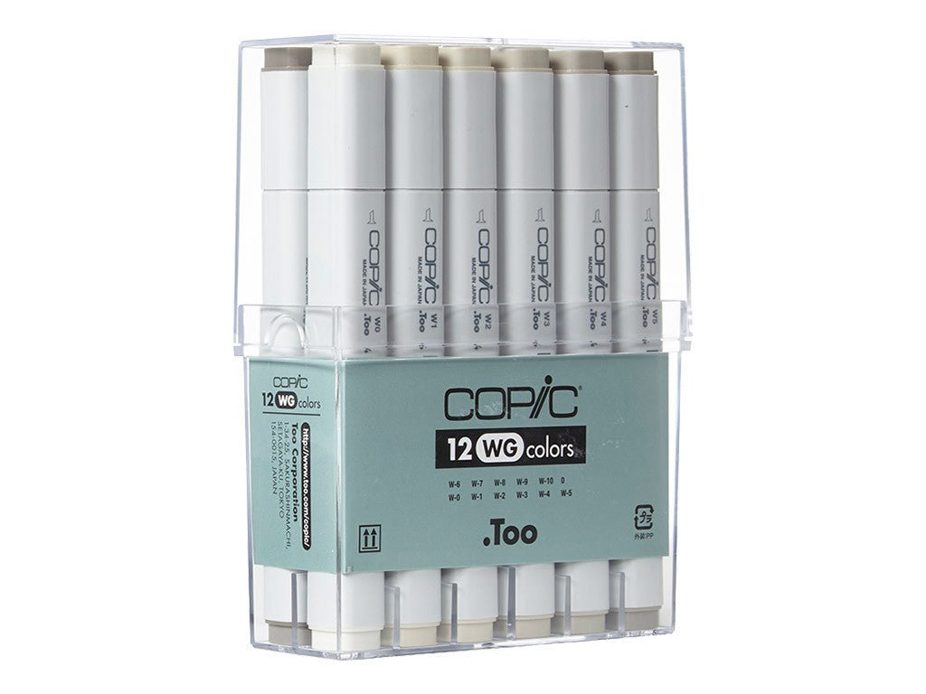 Copic Marker Set 12 Warm Grey - theartshop.com.au