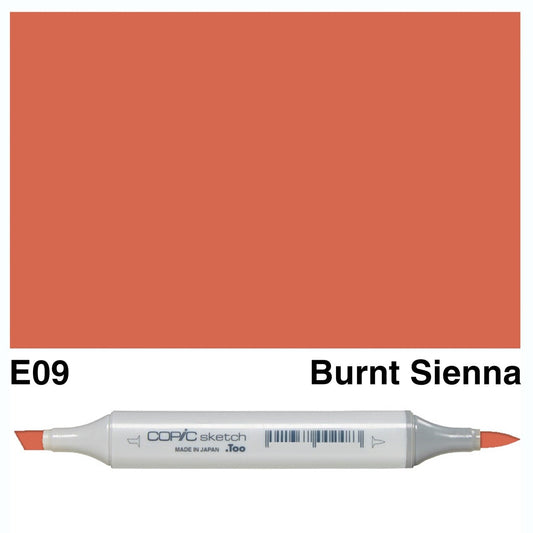 Copic Sketch E09 Burnt Sienna - theartshop.com.au