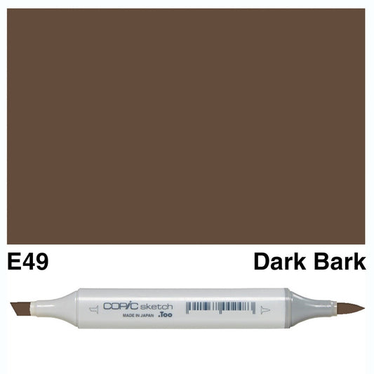 Copic Sketch E49 Dark Bark - theartshop.com.au