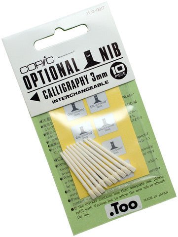 Copic Spare Nib - Calligraphy 3m Pkt 10 - theartshop.com.au