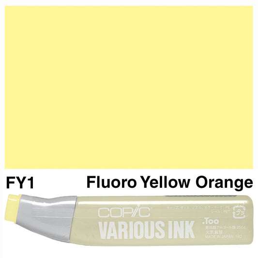 Copic Various Ink FY1 Fluorescent Yellow Orange - theartshop.com.au
